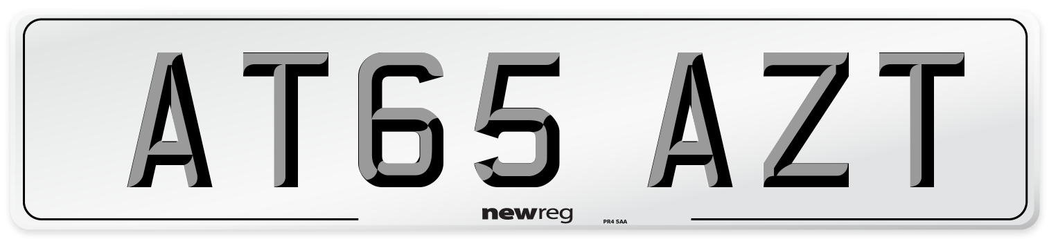 AT65 AZT Number Plate from New Reg